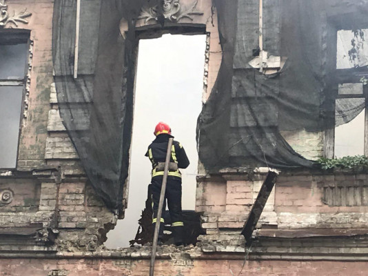 пожар в историческом здании