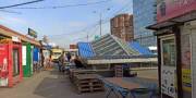 В Голосеевском районе возле метро убрали стихийный рынок