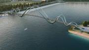 Начали строительство моста с Оболонской набережной на остров «Оболонский» (проект)