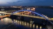 Обнародовали видео, как подсветили Подольско-Воскресенский мост