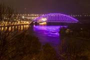 Подольско-Воскресенский мост осветили по-новому (видео)